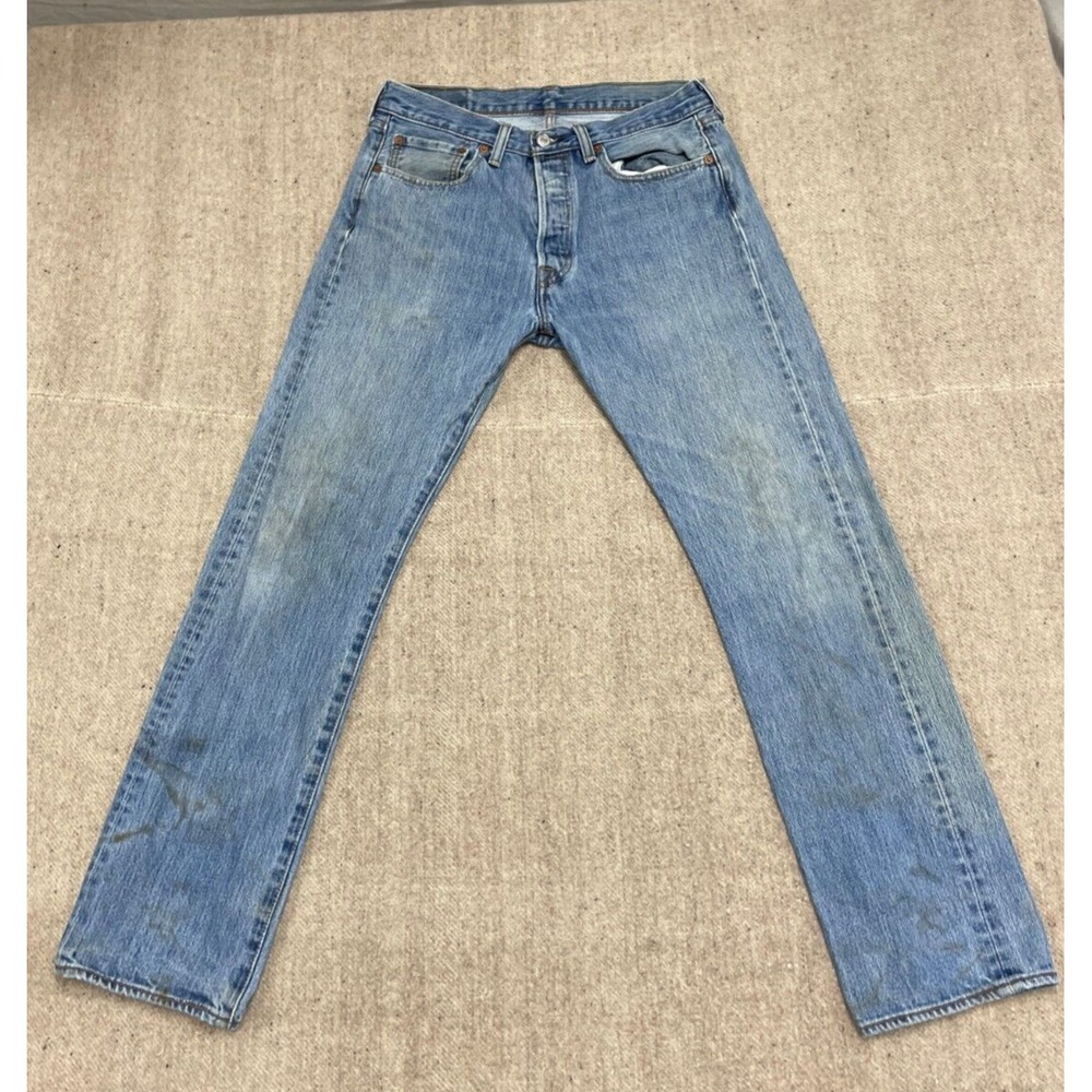 Vintage 501 Straight Leg Jeans Men 36x32 Blue 2000s Levi's